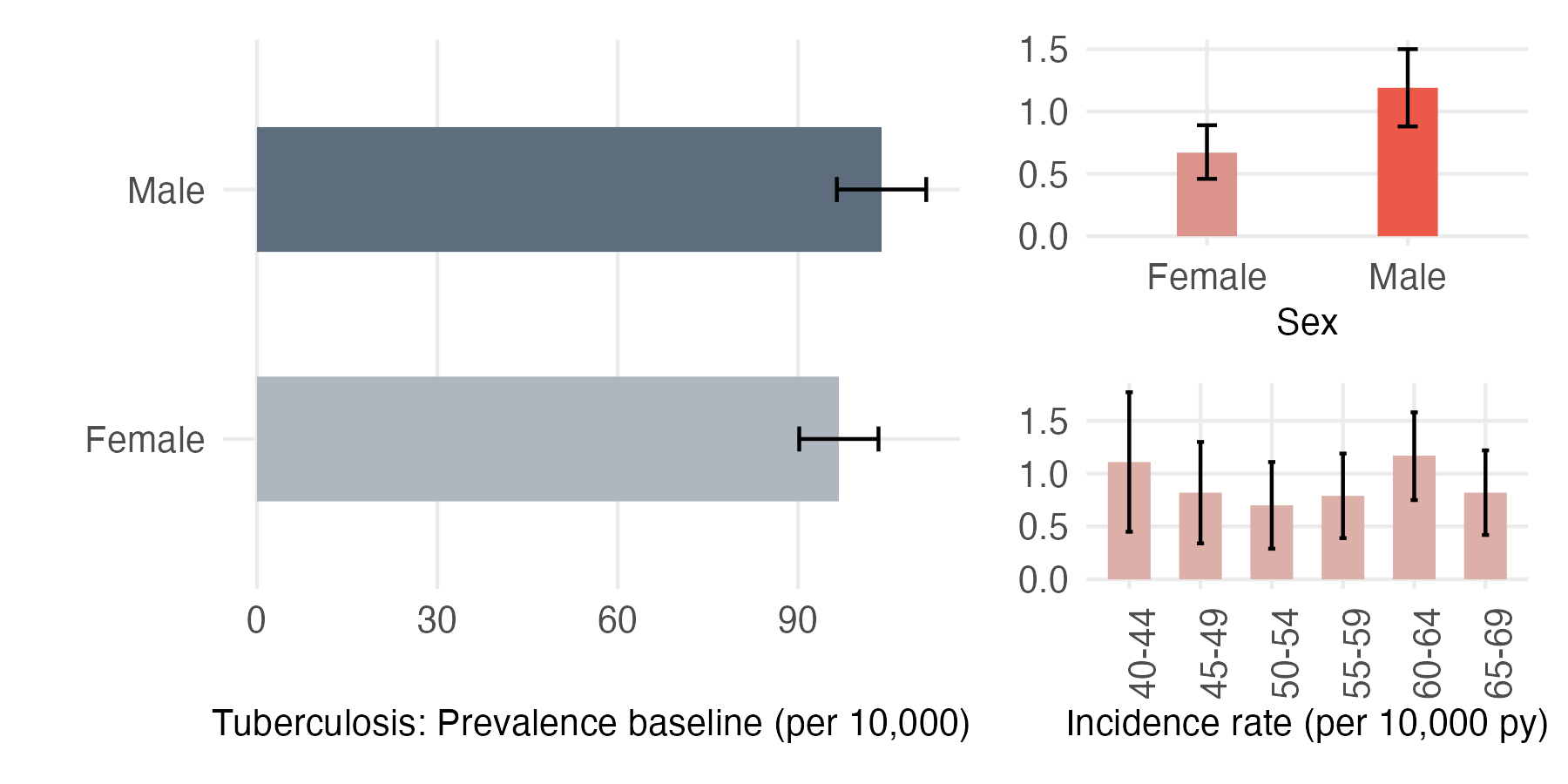 Sex and age-stratified incidence and prevalence of TB